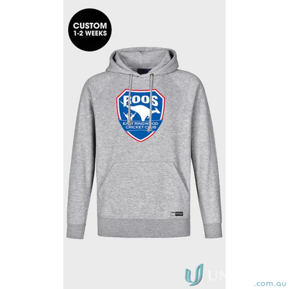 ERCC Junior Grey Hoodie showing a cozy grey hooded sweatshirt with logo for active kids