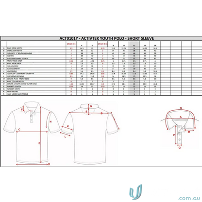 ERCC Junior White SS Polo youth size chart for junior cricket shirts production time