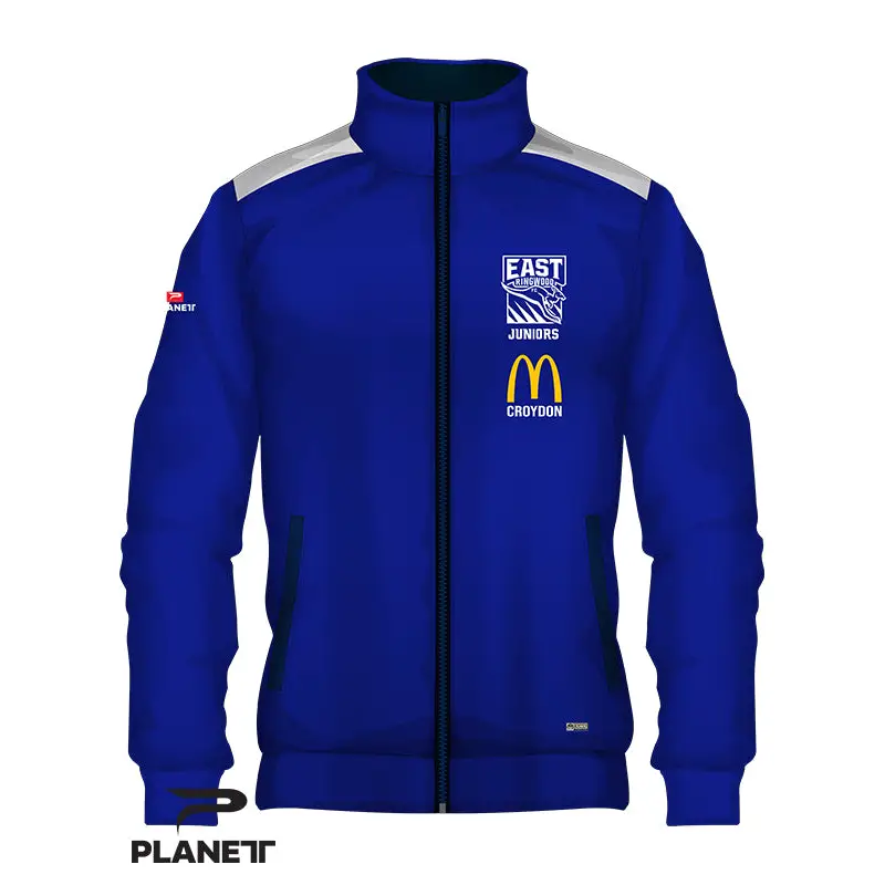 Royal blue ERJFC youth tracksuit jacket with McDonalds logo