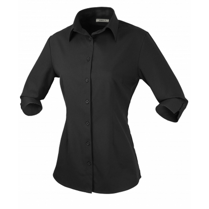 Essential Ladies' 3/4 Sleeve Eco-Friendly Cotton Blend Shirt with UPF 50+