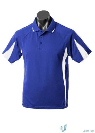 Blue and white Eureka Polo shirt perfect for uniforms and workwear, stylish and comfy