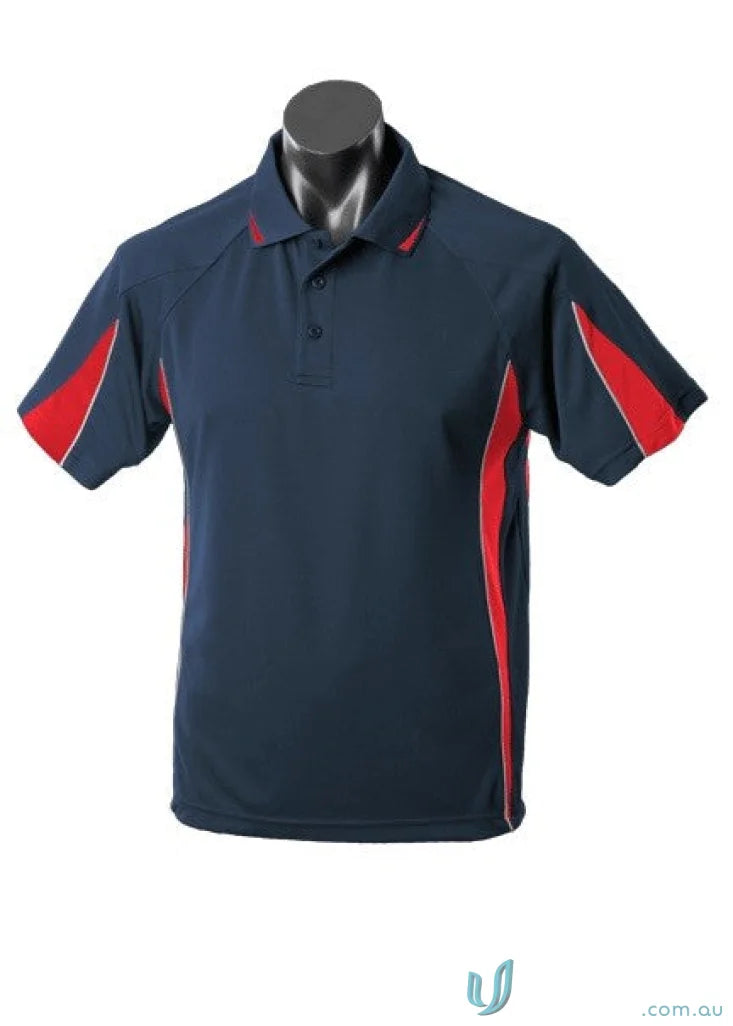 Navy and red Eureka Polo shirt ideal as workwear or part of your uniforms