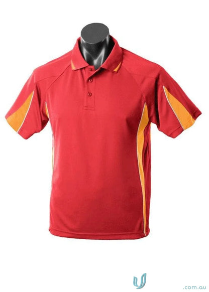 Red and orange Eureka Polo perfect for cool work uniforms or casual uniforms