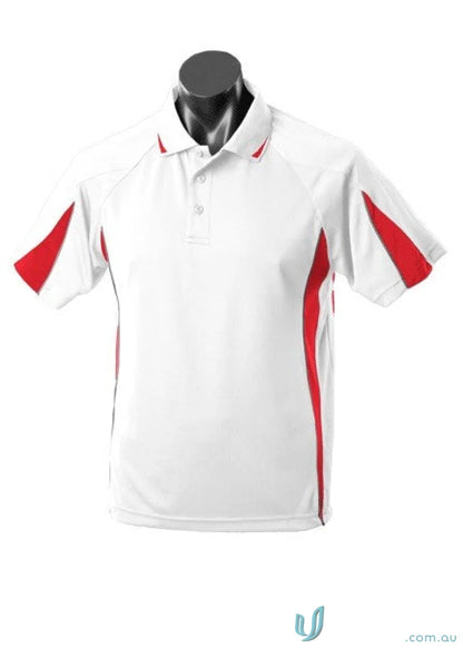 Eureka Polo White and Red Workwear Uniform perfect for casual or work uniforms