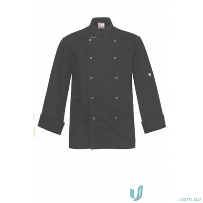 Black Executive Chef Jacket with Press Studs for stay cool in the kitchen