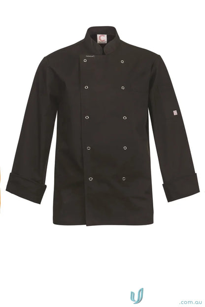 Black chef jacket with double-breasted buttons from Executive LS Chef Workwear