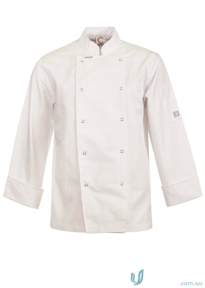 WorkCraft CJ051 Executive Iightweight LS Chef Jacket in White