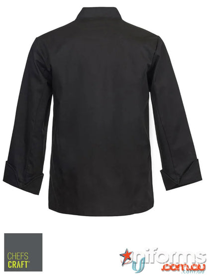 Black press stud chef jacket from Executive L/S Chef workwear uniform collection