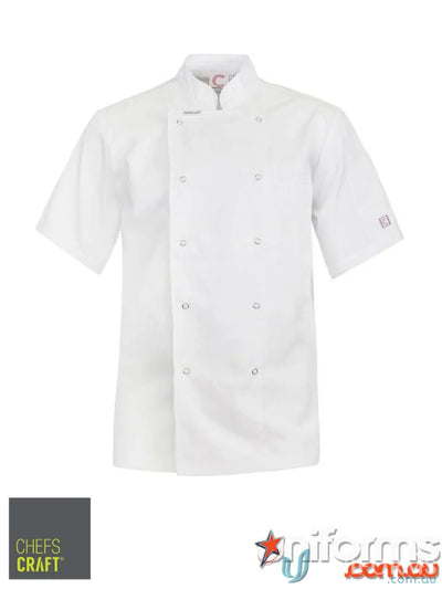 WorkCraft CJ040 DISCONTINUED Executive SS Chef Jacket with Studs front product image