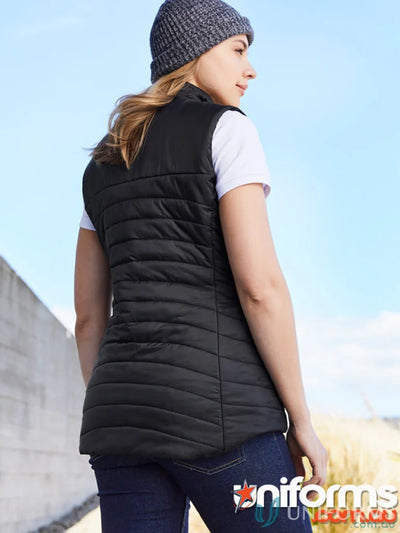 Black quilted Expedition Womens Vest from Biz Collection, perfect women’s expedition vest