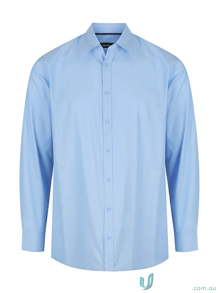 Light blue men’s Felix long sleeve shirt made from easy-care fabric
