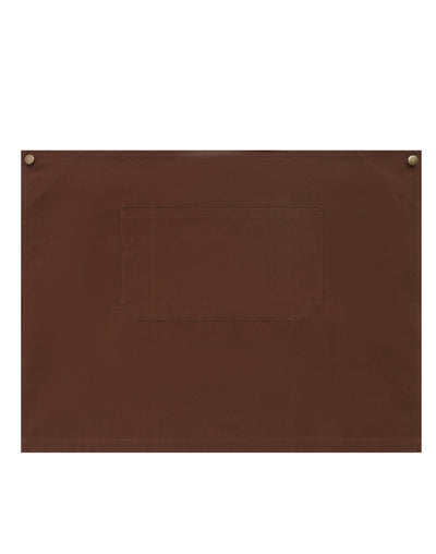Fitzroy half brown leather wall organizer with brass rivets