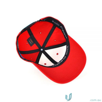 Inside view of Flexfit Cool and Dry Cap showing branding-Focused interior design