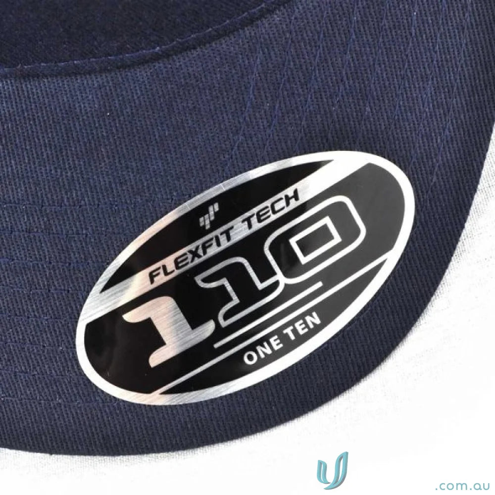 Flexfit Tech One Ten sticker on Flexfit Mesh Back Cap for branding and workwear style
