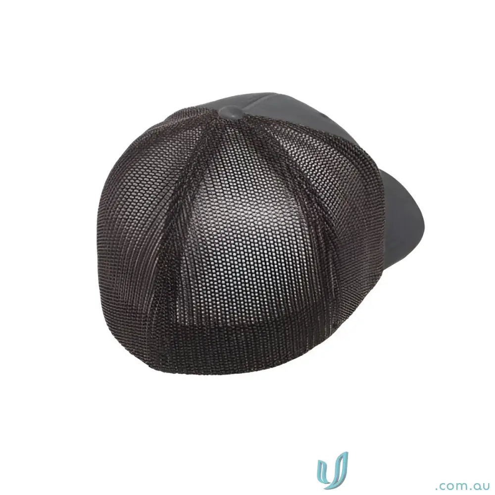 Gray mesh-backed Flexfit Mesh Trucker Cap for cool style and comfort