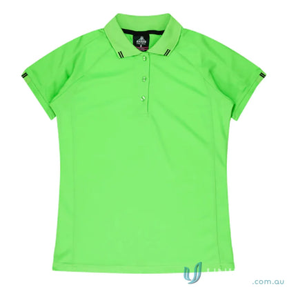 Bright green Flinders Polo shirt perfect for uniforms and workwear options