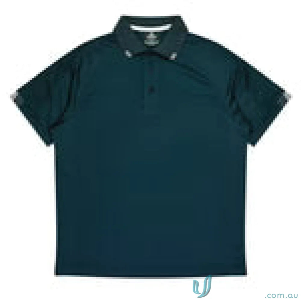 Dark green Flinders Polo shirt perfect for turquoise workwear and uniforms