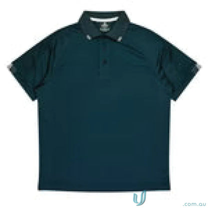Dark green Flinders Polo shirt perfect for turquoise workwear and uniforms