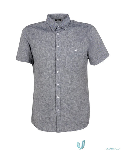 Gray Floyd SS Linen Cotton Shirt, short sleeve linen cotton shirt for casual style