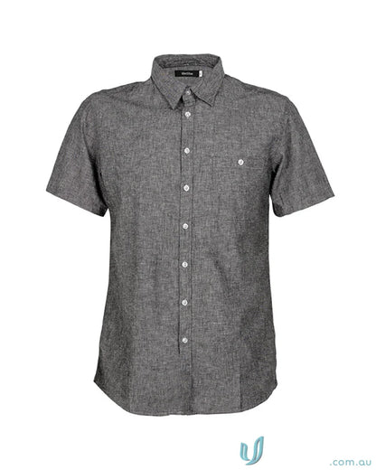 Gray Floyd SS Linen Cotton Shirt, short sleeve linen cotton shirt for casual style