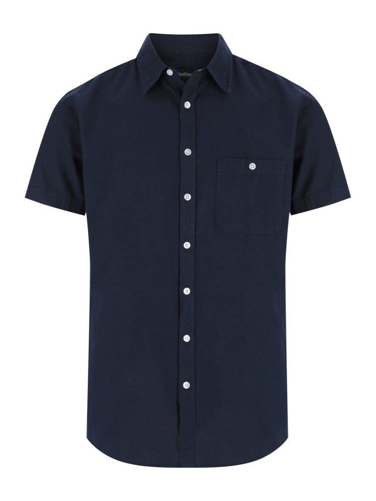 Floyd SS Linen Cotton Shirt - Navy / A(S) - Shirt