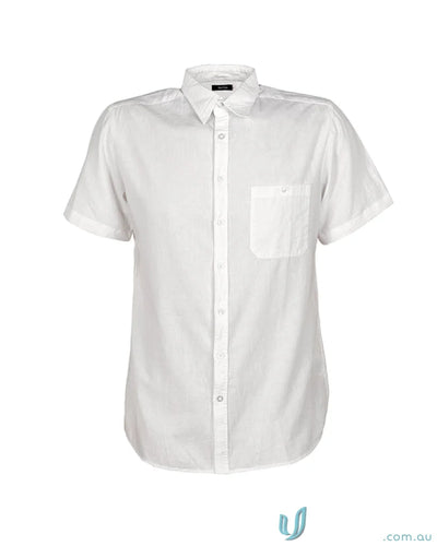 White Floyd SS Linen Cotton Shirt with short sleeves, perfect for a casual look