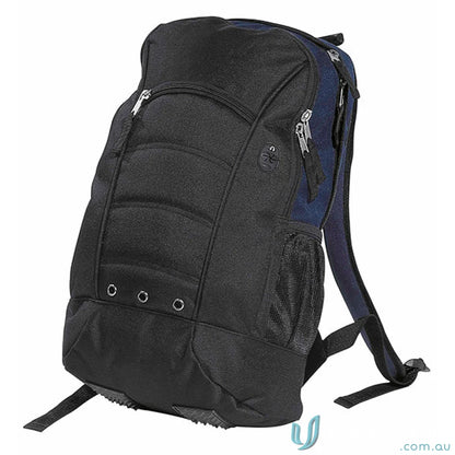 Black and blue Fluid Backpack perfect for school bag orders and uniforms