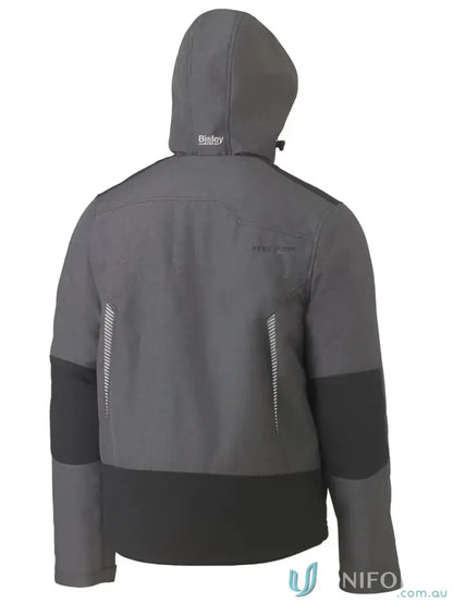 Gray and black Flx & Move Shield Jacket with reflective accents and abrasion-resistant panels
