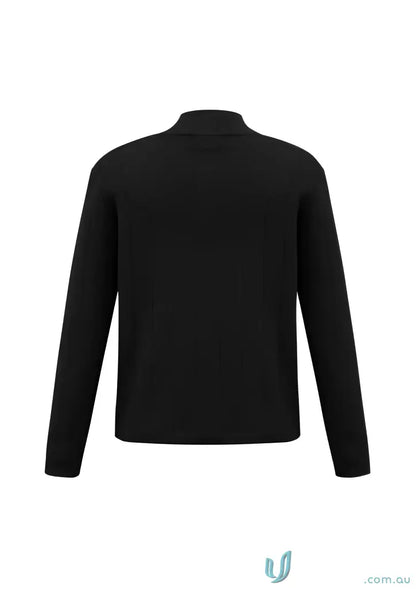 Black zip merino rich half zip pullover made from cozy merino wool
