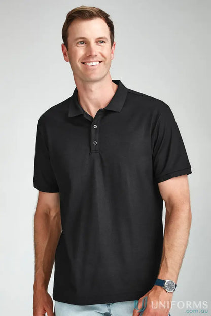 Black Focus Polo shirt from Biz Collection for a professional look