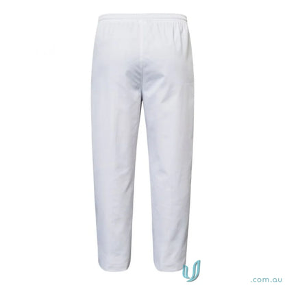 Food industry elastic white pant with elastic drawstring for comfortable wear