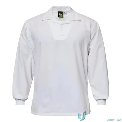 White long-sleeved Food Industry Jac Shirt Modesty perfect for workcraft food industry gear