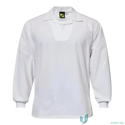White long-sleeved Food Industry Jac Shirt Modesty perfect for workcraft food industry gear