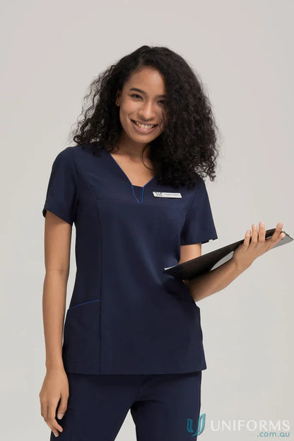 Navy blue medical scrubs from the Fabulous City Collection, perfect for comfy work days
