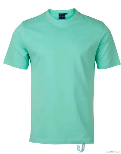 Mint green combed cotton t-shirt from Full Colour Print Adult Semi Fit Tee, great for uniforms or workwear