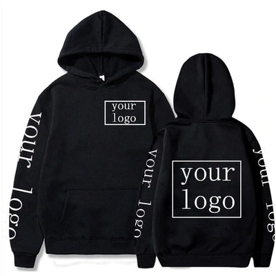 Black hoodie with logo space for custom hoodie uniforms or workwear looks