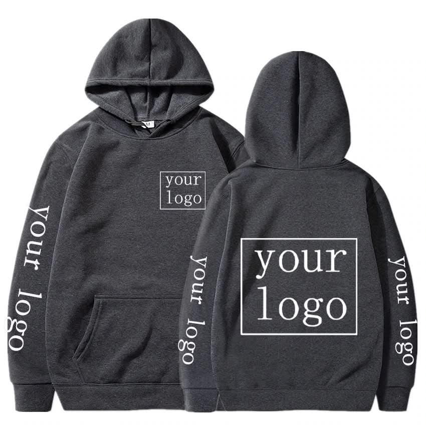 Gray hooded sweatshirt for custom hoodie designs, perfect for uniforms or workwear