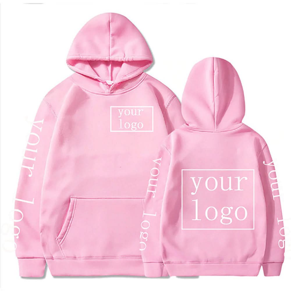 Pink hooded sweatshirts from the Full Printed Custom Hoodie collection, perfect for uniforms and workwear