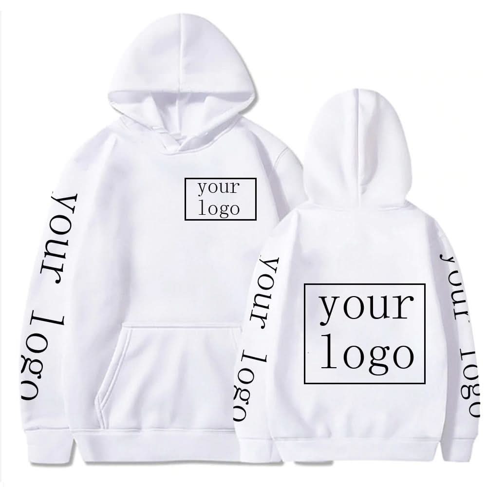 White hooded sweatshirt on Full Printed Custom Hoodie for custom hoodie and workwear ideas