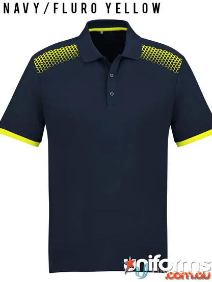 Navy and yellow Galaxy Polo short sleeve polo shirt P900MS for casual style