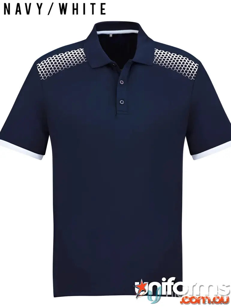 Navy and white Galaxy Polo short sleeve shirt p900ms for a stylish look
