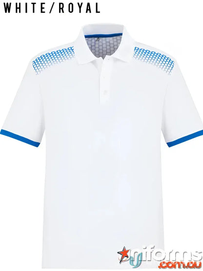 White and royal blue Galaxy Polo short sleeve polo p900ms for a stylish look