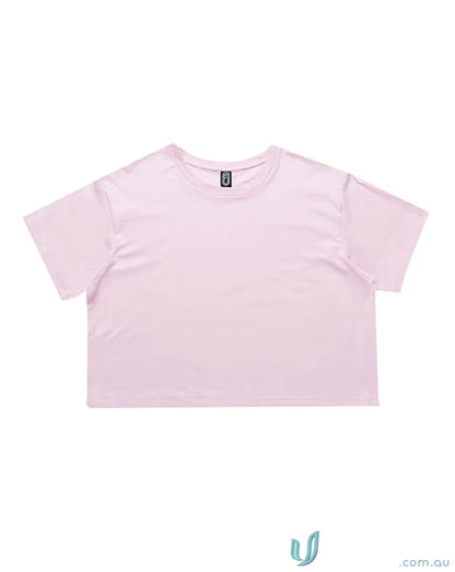 Light pink cropped t-shirt for girls in correct size, perfect for uniforms or casual wear