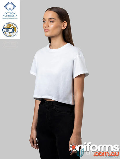 Girls Crop Tee white cropped t-shirt in correct size perfect for casual uniforms