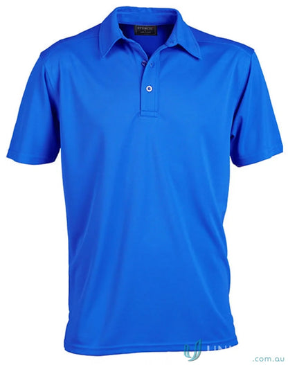 Blue short-sleeved polo shirt from Glacier S/S Polos, perfect for uniforms or workwear