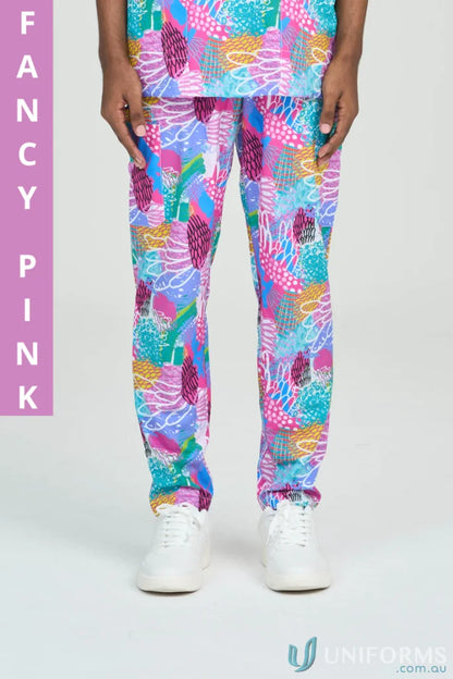 Colorful patterned Gliding Bunjil Pant from the Collection Gliding Bunjil for healthcare pros