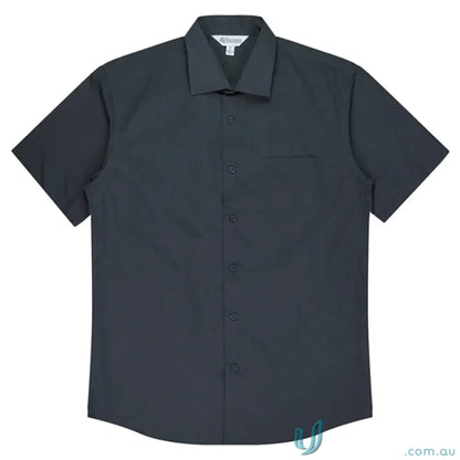 Dark gray short-sleeve Grange SS Shirt for uniforms and casual wear