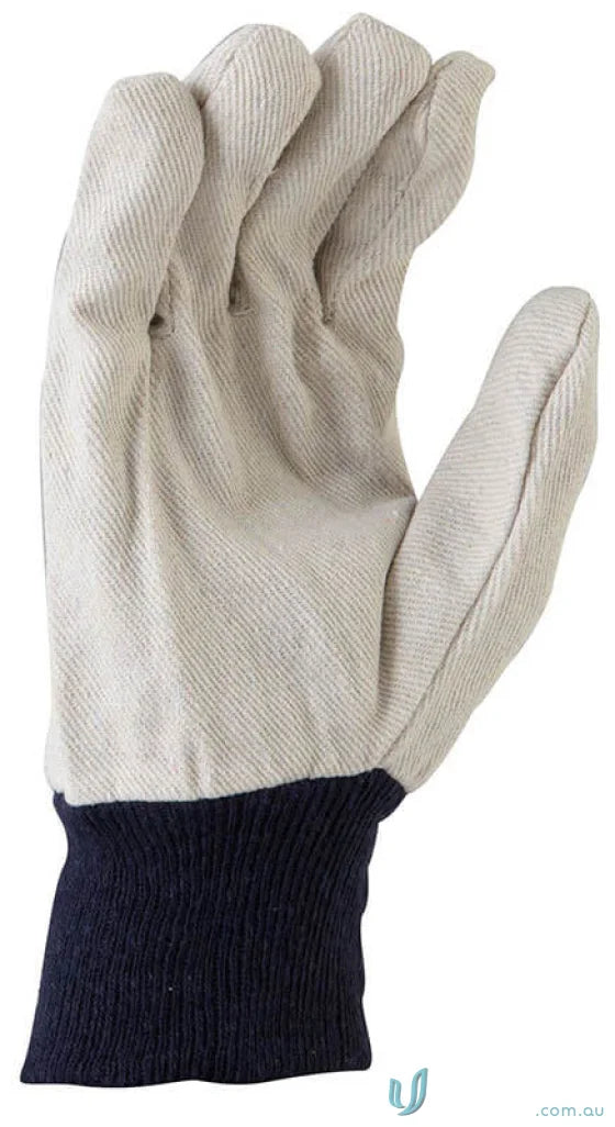 Canvas work glove with knit wrist from 12pk Cotton Drill Glove set for handy jobs
