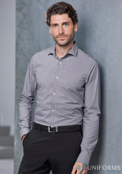 Man in Greythorne Tailored LS Shirt, a stylish conran tailored fit long sleeve shirt