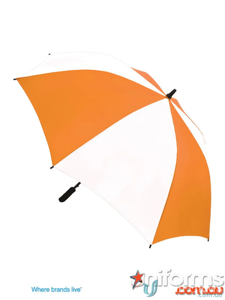 High quality Gusto Umbra orange and white umbrella with wind-resistant frame
